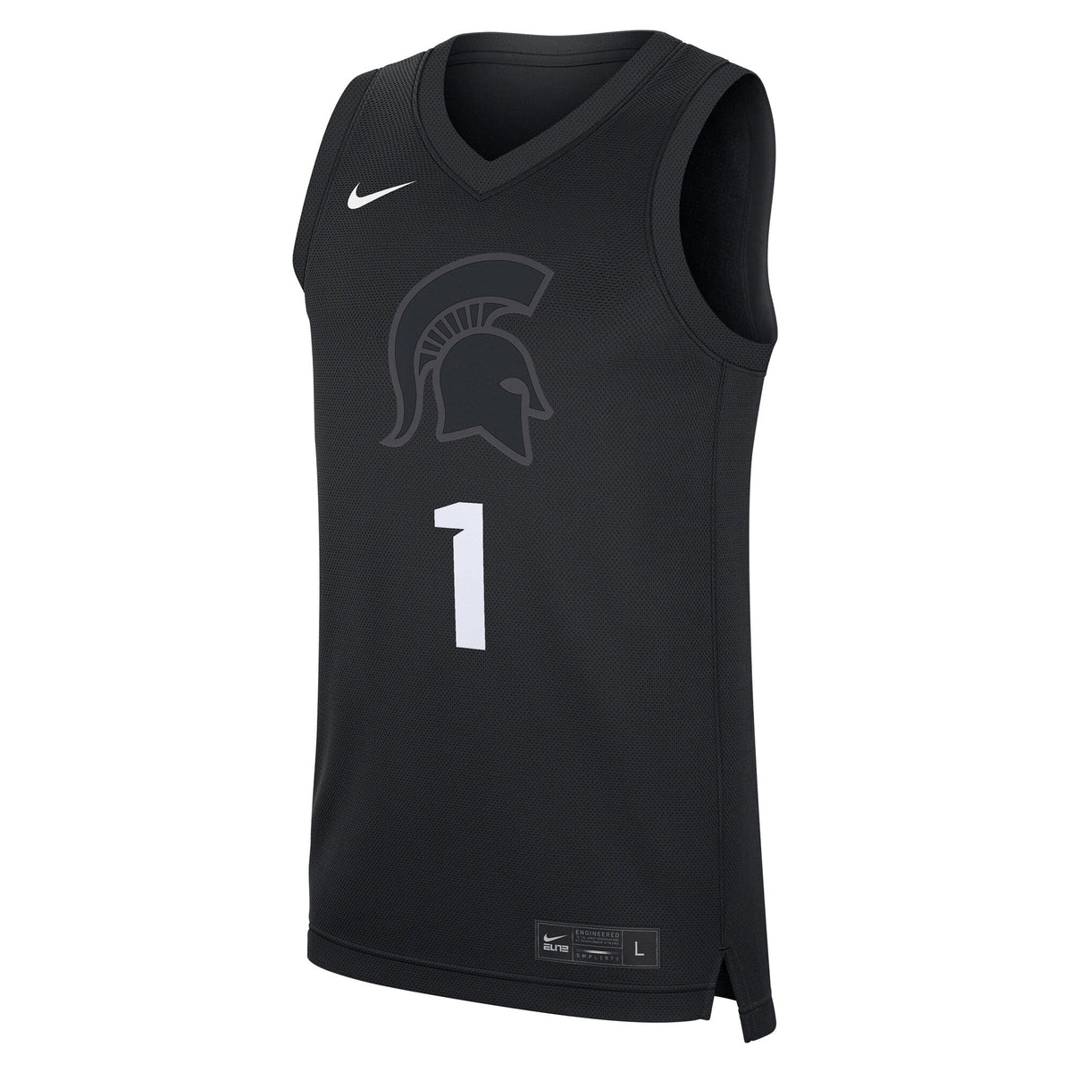 Nike #1 Black Michigan State Spartans Alternate Replica Jersey