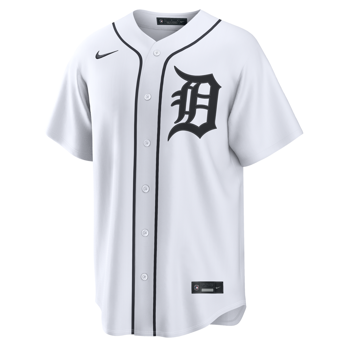 Detroit Tigers Nike White Home Replica Custom Jersey