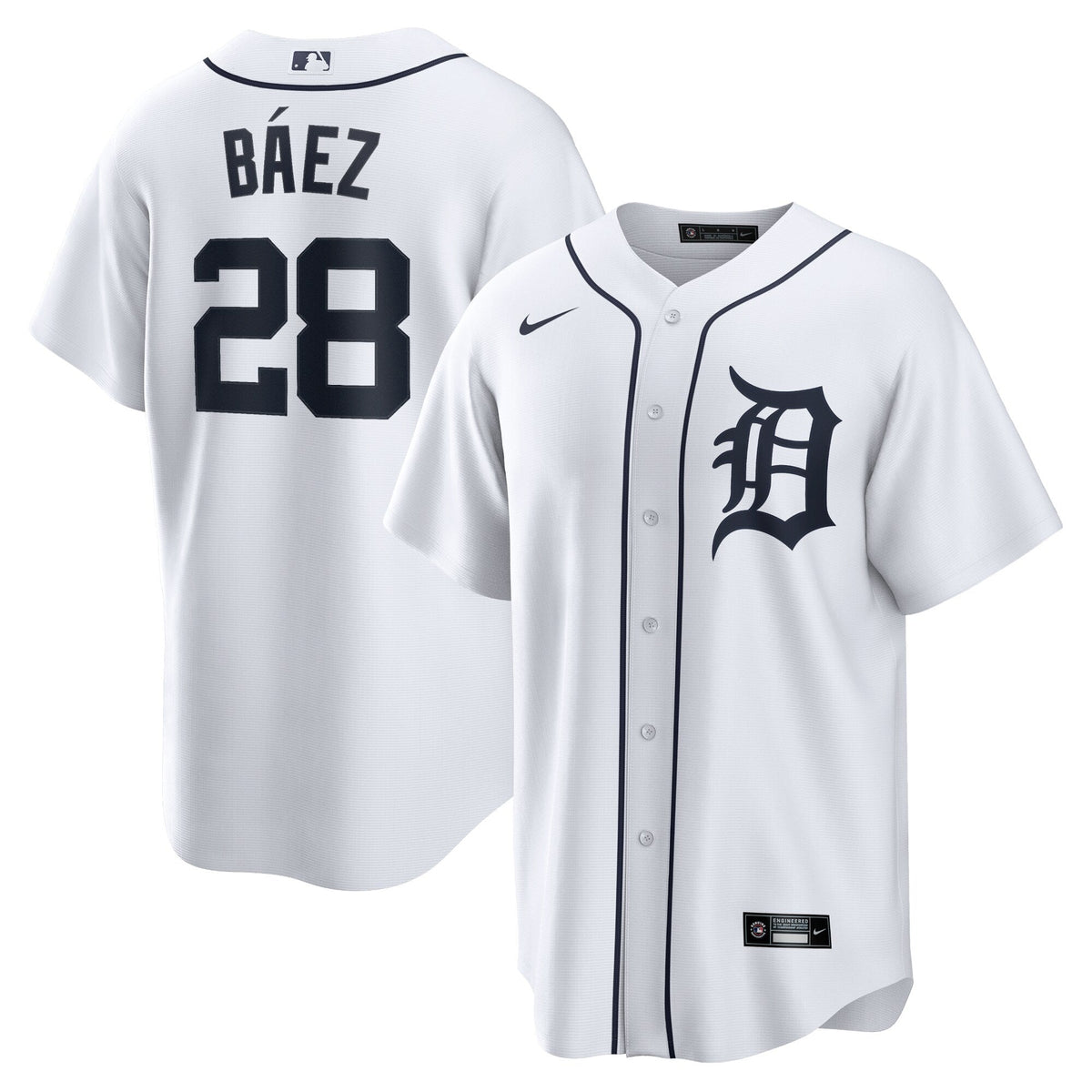 Detroit Tigers Javier Baez Nike White Home Replica Player Jersey