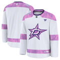 Dallas Stars Fanatics White 2024 Hockey Fights Cancer Practice Jersey