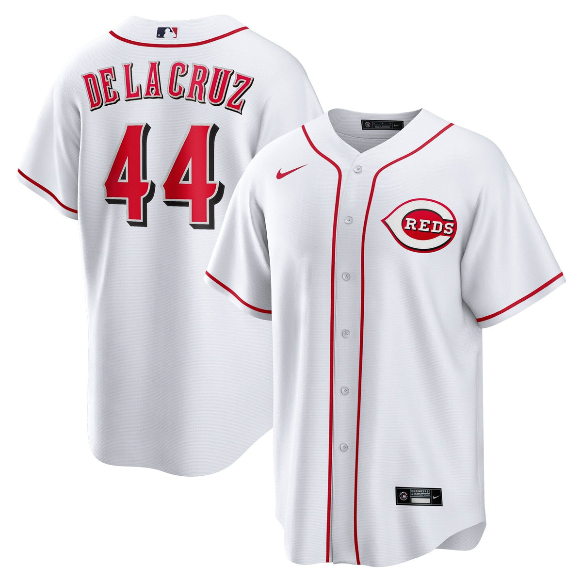 Cincinnati Reds Elly De La Cruz Nike White Home Replica Jersey