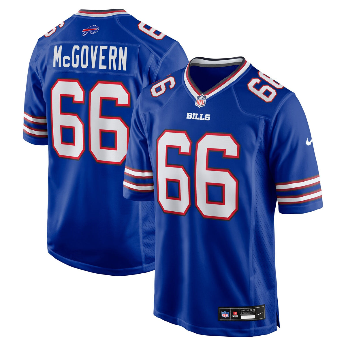 Buffalo Bills Connor McGovern Nike Royal Game Player Jersey