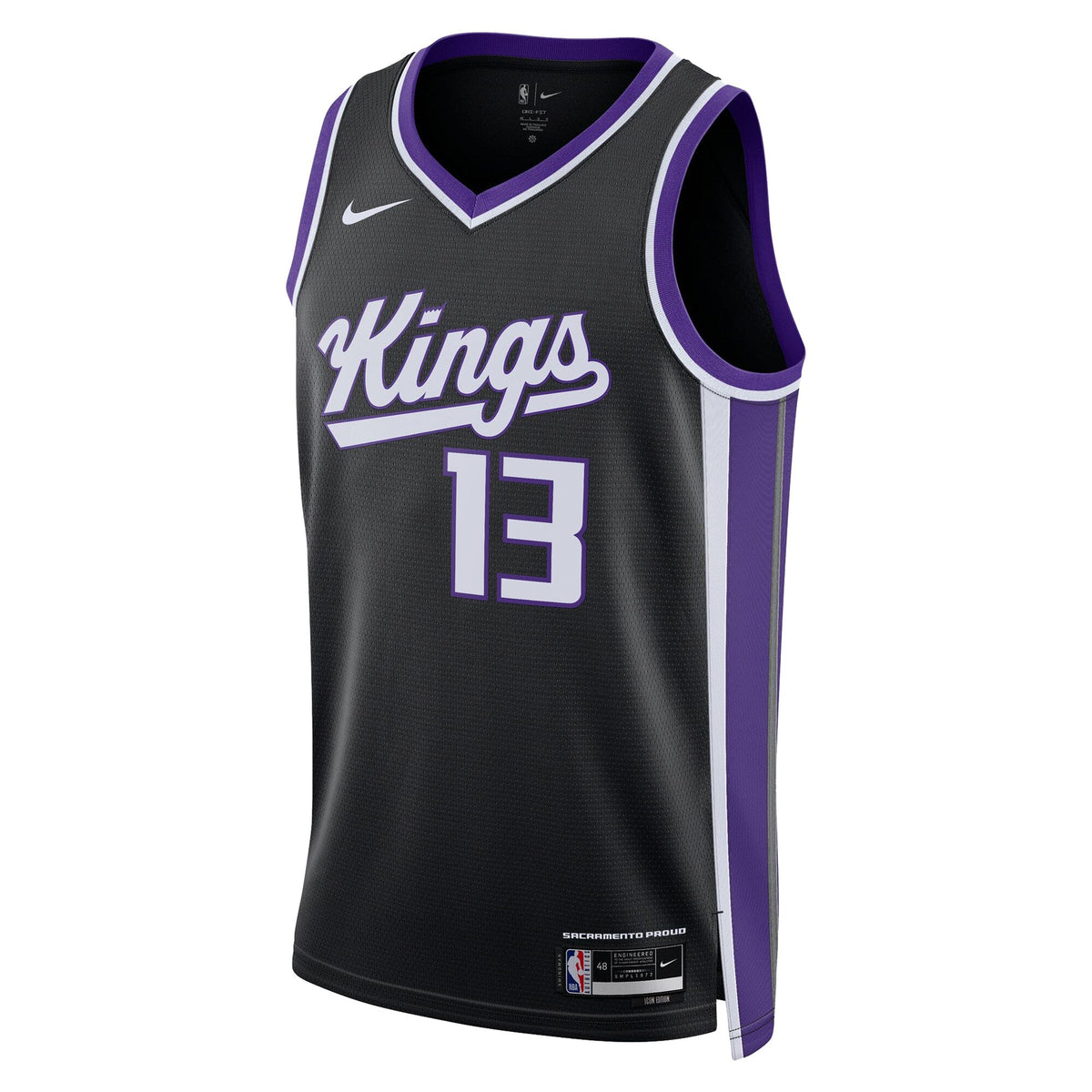 Sacramento Kings Nike Icon Edition Swingman Jersey - Black - Keegan Murray